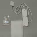 Flat Socket Extension Cord 3 FT Surge Protector Power Strip with 2 AC Outlets 1 USB C and 2 USB A Ports, Multiple Wall Outlet Extender Suitable for Home Dorm Desk Garage Work Travel Apartment (3FT)