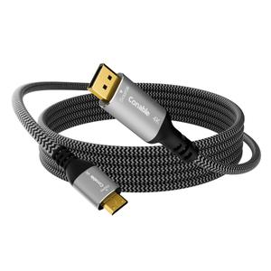4K DisplayPort to Mini HDMI Cable 10FT, Uni-Directional DP to Mini HDMI Cable. Supports 4K@60Hz, 2K@120Hz, Video UHD, Nylon Braided, for Desktop, AMD, NVIDIA, KYY, ARZOPA, VILVA, MNN, Portable Monitor