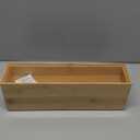 Lixple Bamboo Drawer Organizer, Narrow Stackable Cutlery Tray for Kitchen, 2 Pcs Silverware & Utensil Box, 12" x 3" x 2" (Outer), 11.3" x 2.3" x 1.77" (Inner)