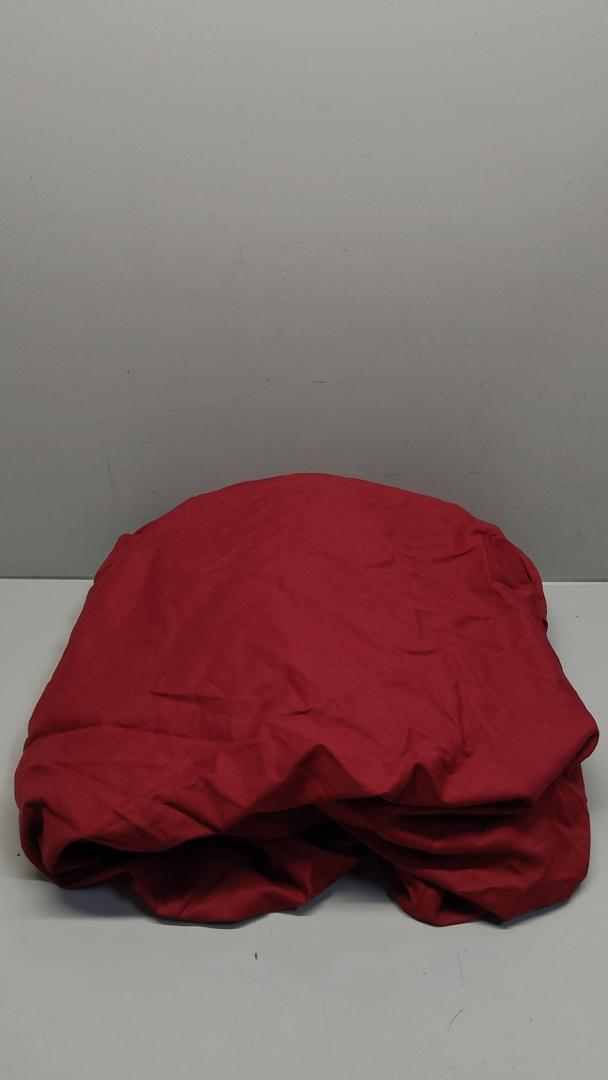 1Pack Fitted Sheet Size California King Color Dark Red