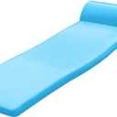 TRC Recreation Ultra Sunsation 2.5 Thick Vinyl Coated Foam Swimming Pool Float Mat Adult Lounger with Built-in Roll Pillow