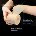 4 Rolls Pre Wrap Tape 2.75 Inch x 30 Yards Prewrap Athletic Tape, Prewrap Headbands for Hair Soccer, Foam Underwrap Sports Wrap for Wrists Elbows Knees Ankles, Avoid Skin Injuries (Beige)