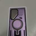 Galaxy S25 Ultra Case with Kickstand, Compatible with MagSafe, Military Protection Heavy Duty Shockproof Grade Magnetic Stand Phone Case for Samsung Galaxy S25 Ultra (Purple)