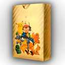 55 PCS Gold Cards Packs Rare Golden Cards Deck Box Gold Foil Card for Fans/Kids/Collectors Gifts (No Duplicates) (Gold)