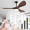 60 in Ceiling Fan of 7400+CFM High Airflow with Light & Mute Remote Control,Outdoor/Indoor Ceiling Fan with 3 Blades Noiseless Reversible DC Motor 6 Speeds with 3 CCT and Timer for Living Room Patios