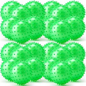 Jerify Knobby Balls Bouncy Spiky Sensory Ball Bulk Soft Inflatable Massage Stress Plastic Toy for School Party Play Indoor Outdoor