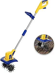 Cordless Tiller Cultivator Compatible with Dewalt 20V Battery(Tool Only), Electric Garden Tiller w/270 RPM, 48 Steel Tines, 8.7" Tilling Width, 6.3" Depth, Portable Rotary Tiller