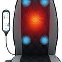 CILI Vibration Massage Chair Pad, Quiet Back Massager for Office Chair, Sofa & Recliner, Independent Graphene Heat & Massage Control, Fathers Day Gift for Back Pain Relief (Vibration Only)