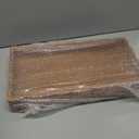 JUIOETURPine Wood Decorative Tray with Handle Rectangular Wooden Serving Tray for Breakfast in Bed,Coffee Table,Dining Table,or Kitchen - Perfect for Living Room, Bedroom, and Entryway Decor (Brown)