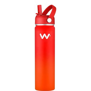 WEREWOLVES Insulated Water Bottle With Paracord Handles & Strap & Straw Lid & Spout Lid,Reusable Wide Mouth Vacuum Stainless Steel Water Bottle for Adults 24