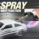 Liberty Imports RC Drift Car 1/16 2.4GHz 4WD Remote Control Sport Racing On-Road Vehicle with LED Light, Batteries and Drift Tires (White)