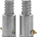 Garneck Aluminum Alloy American Threaded Connection Parts for Extension Poles Compatible with Wood and Metal Rods 2.55 X 1.02 Inches Industrial Fastener Hardware
