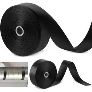 Frienda 2 Rolls Duct Strap Duct Support Webbing Wide Webbing Strap Support Belt Heavy Duty(400 ft X 1.97 Inch,Black)