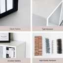 Wooden 8 Cube Storage Organizer with Closed Back Panel,White Cube Shelf Cubby Storage Organizer with Compartments for Living,Bookshelf, Easy to Install (White, 8 Cube-11in)
