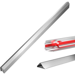 1.5x1.5x48 Inch 304 Stainless Steel Wall Corner Guards (10-Pack) Heavy Duty Rounded Corner Protector, Smooth Folded Edge Design for Wall Protection 90 Angle Metal Edge Guard Stainless Steel Slab