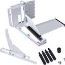 Lian Li ATX PC Case Multi-Directional 4 Slots Vertical GPU Kit V3 - Premium Gen 5 Riser Cable PCI-E 5.0 x16-155mm, PCIe 3.0/4.0 Compatible, Adjustable Position - (VG4v3 White)