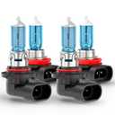 SYJIIP Upgraded Halogen Headlight Bulbs Compatible for Ford F150 f-150 2015 2016 2017 2018 2019 2020 2021 2022 2023, 9005 H11 High Low Beam Lights, 6000K White, 300% Brightness, Plug n Play, 4 PCS