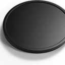 LAMU 10'' Wood Lazy Susan Organizer Turntable for Cabinet, Lazy Susan for Table Top, Pantry, Kitchen, Bathroom, Countertop, Rotating Spice Organizer, Vanity Decor Tray, Pine Wood, Black