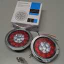 LIGBT 2Pcs 4 Inch Red White LED Round Trailer Tail Lights and Reverse Lights 16LEDs IP67 Waterproof Red Stop Turn Tail Lights and White Backup Lights Kit for Boat Trailer Truck RV