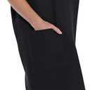Turquaz Lightweight Knee Length Waffle Robes For Women Spa Bath Waffle (Black)