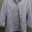 Allegra K Women's Winter Overcoat Mid-Long Stand Collar Single Breasted Coat Outerwear (Large, Light Blue )