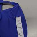 SUUKSESS Women Workout Padded Halter Sports Bras Yoga Twist Deep V Crop Tank Tops (X-Small, Blue)