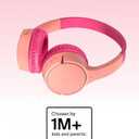 Belkin SoundForm Mini - Wireless Bluetooth Kids Headphones with 30H Battery Life, 85dB Safe Volume Limit, Built-in Microphone - Kids On-Ear Earphones for iPhone, iPad, Fire Tablet & More - Pink
