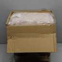 GREENSTELL Small Vanity Stool Chair with Storage and Folding Back, 13.4" x 15" x 30" Square Faux Fur Soft Ottoman, 4 Metal Legs with AntiSlip Feet, Furry Padded Seat for Makeup, Bedroom, Camel