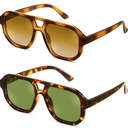 livho Trendy Polarized Square Aviator Sunglasses Women Men Square Eyewear Frame, Retro Sun Glasses for Women Men 2025 Shades