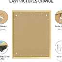 Hongkee 24x30 Frame Set of 2, Gold Wood Style - Display Posters 18 x 24 with Mat or 24x30 without Mat, Wall Mounting Horizontal and Vertical
