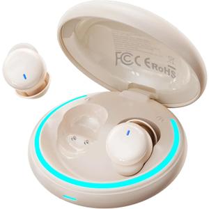 NE92 Sleep Earbuds, Ultra-Mini Side Sleeper Earbuds 3g, Bluetooth 6.0, 40Hrs, Hi-Fi Stereo Sound Mini Invisible Earplugs for Side Sleepers Small Ear Buds, Wireless Headphones for Travel & Busines
