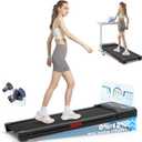 TRAILVIBER Walking Pad Treadmill with 12% 9-Level Auto Incline, 450 lbs Capacity RGB LED Screen, Bluetooth Speaker Under Desk Treadmill, Compact Treadmills for Home Hiking, Black