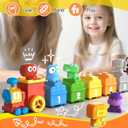CORPER TOYS 10 in 1 Digital Train Montessori Toys with Stackable Animal Finger Puppets, Surprise Blind Boxes Counting & Stacking Learning Toys for Toddlers Gift
