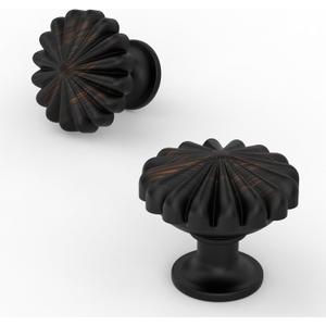 Asidrama 10 Pack Oil Rubbed Bronze Kitchen Cabinet Knobs for Dresser Drawers - Zinc Hardware (Single Hole Knob)