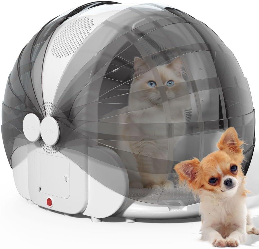Foldable Automatic Pet Dryer Box for Cats and Small Dogs Ultra Quiet
Cat Hair Dryer with 8 High Velocity Fans 360 Drying Temperature Control 4-Speed Settings Timer Smart Pet Drying Box