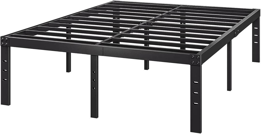 COMASACH 16 Inch King Size Bed Frame Supports up to 3500lbs, No Box Spring Needed, Platform with Heavy Sturdy Metal Steel, Easy Assembly, Under Bed Storage, Noise-Free, Non-Slip