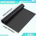 Breling 20 in x 10 ft Rubber Diamond Plate Rolls Garage Floor Mat for Under Car, Heavy Duty Flooring Rug for Trailers Garage, PVC Water/Stain Outside Resistant Parking Rv Tool