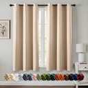 MIULEE Beige Blackout Curtains for Bedroom Living Room 63 Inches Long 2 Panels, Thermal Insulated Room Darkening Drapes Solid Grommet Top Noise Reduction Light Blocking Window Treatments 40x63 Inch