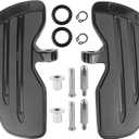 Motorcycle Footpeg, Aluminum Motorcycle Front Rider Floorboards Foot Rest Pegs Accessory Replacement Fit for Indian Sixty Bobber 20152021 (Black)