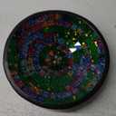 Red Co. Glass Mosaic Ceramic Decorative Accent and Centerpiece Bowl - Round 8 inches (C6 Acid Splatter)