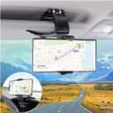 Car Phone Holder Mount, Clip On Dashboard Rearview Mirror, 360 Degree Rotation Cell Phone Stand, Ultra Stable and Non-Slip, Compatible with iPhone, Samsung, All Smartphones