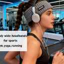 XEF Ear Warmer Headband for Women Winter Knit Elastic Wide Head Wrap Winter Ear Muffs Fashion Sports Headbands Sweatband Orange Grey