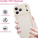 OOK Slim Checkered Case for iPhone 17 Pro Max 6.9inch, Beige | Cute Aesthetic Checkerboard Design,Camera Lens Protection,Silicone Slim Shockproof Protective Cover for Women Girls