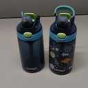 Contigo Kids Water Bottle with Redesigned AUTOSPOUT Straw 14oz. 2 Pack Blueberry and Blue Raspberry & Blueberry and Blue Raspberry with Cosmos