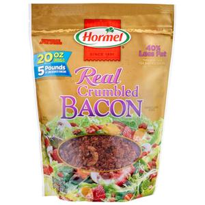 Hormel Premium Real Crumbled Bacon, 20 Oz Pouch (1.25 Pound (Pack of 1)), BB Date: 12/11/2024