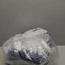 DJY Striped Quilt Set King Size, Navy Blue Boho Striped Patchwork Leaves Printed Bedspread Coverlet Set 3 Pieces Soft Lightweight Microfiber Quilted Bedding Set for All Season (104"x90")