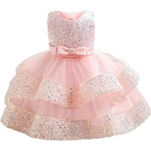 Miipat Baby Girl Pageant Dress Sequins Princess Dress Toddler Flower Wedding Birthday Party Gown Dresses 12 Months-4 Years