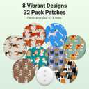 32 Pack Dexcom G7 Overpatches with Reusable Hardshell Cover, Kovoq Waterproof Adhesive Patches for Dexcom G7 & Stelo, Reduce Compression Lows Breathable and Hypoallergenic Up to 15 Days (Dogs & Cats)