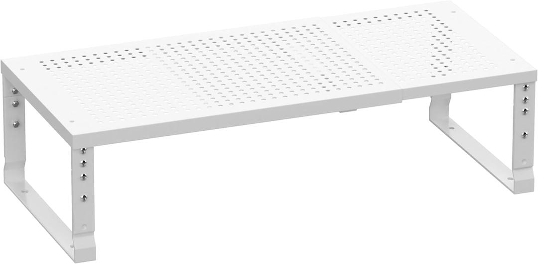 Ipotive Cabinet Shelf,Expandable Adjustable Stackable Kitchen Organizer,For Cabinets, Kitchens, countertops, Bathrooms Shelf Organizer(1Pack/White,Large)