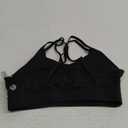 YOGA Naked Feeling Strappy Longline Sports Bras for Women - Medium Impact Criss Cross Yoga Padded Workout Crop Top, (Small, Black)